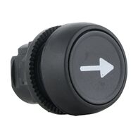 Sprecher and Schuh D7 Pushbutton 22.5 mm Head Only Plastic MOM Flush BLK Cap RIGHT ARROW Non Ill