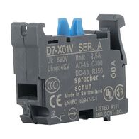 Sprecher and Schuh D7 Contact Block 1 NC for 22.5 mm Pushbutton Operators Gold Contacts Low Voltage