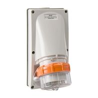 NHP ISO Appliance Inlet, 4 Round Pins 10A 500V AC, with Base 38mm, Grey