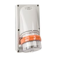 NHP ISO Appliance Inlet, 4 Round Pins 40A 500V AC, without Base, Grey