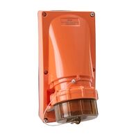 NHP ISO Appliance Inlet, 4 Round Pins 40A 500V AC, without Base, Resistant Orange