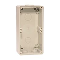 NHP ISO Back Box/Base, 2 Gang (1 x 2) - Large 63mm depth, Grey