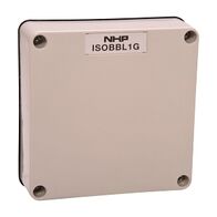 NHP ISO Cover - Blank, 1 Gang - 28mm depth, Grey