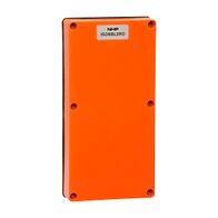 NHP ISO Cover - Blank, 2 Gang - 28mm depth, Resistant Orange