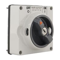 NHP ISO Surface Switch - Key, Lock in ON/OFF, 3 Pole 20A 500V AC, w/o Base, Grey