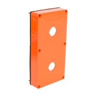 NHP ISO Cover - Cutout (2 x 22 5mm), 2 Gang - Shallow D38mm, Resistant Oange
