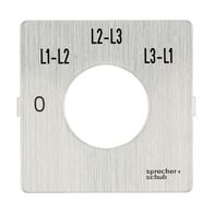 Sprecher and Schuh L2 Cam Switch Ll2A4 Legend Plate 48 x 48mm 0 L1 L2 L2 L3