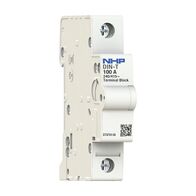 NHP DIN-T Accessory 1 Pole Through Terminal 100A (MCB profile)