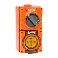 NHP ISO Switched Socket Outlet, 5 Round Pins 40A 500V AC, with Base, RO