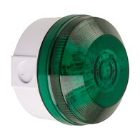 Moflash Xenon Beacons 5 Joules Flashing Mode IP65 15 to 28V AC DC Wall or Surface Mount Lens Green