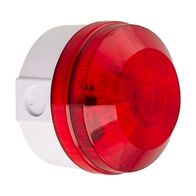 Moflash Xenon Beacons 5 Joules Flashing Mode IP65 15 to 28V AC DC Wall or Surface Mount Lens Red