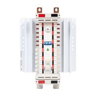 NHP POWERMAX DIN-T NC Busbar Chassis 250A 24 Way 2Pole Bottom Feed Red Black