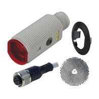 Carlo Gavazzi Photoelectric Sensor Retro Reflective Plastic M18 NPN NO NC IP69K M12 Plug 5m