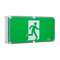 Stanilite Single Point Platinum Exit Lighting LED Jumbo Weather Proof Emergency Right
