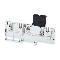 Allen-Bradley 1492-P Push-in Power Distribution Terminal 4mm 1 RD 1 BLU CON Entries Fuse 36V End GRY