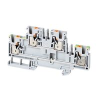 Allen-Bradley 1492-P Push-in Terminal 4mm 2 Level Ground 4 Conductor Entries Green Yellow