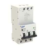 NHP DIN-T Residual Current Breaker RCBO 10kA 3 Pole 50A D Curve 300mA Type A (Longbody)