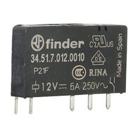Finder 34 Series Slim Printed Circuit Board Relay 6A 1 Changeover 12V DC Coil