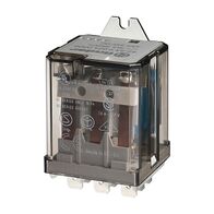 Finder 62 Series Power Relay Flange Mount 16A 3CO 24V DC Coil with Pushbutton and Mechanical Ind