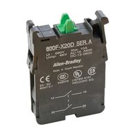 Allen-Bradley 800F NO  Latch Screw Contact Block 2 N.O. forPushButton 22.5mm Double Circuit
