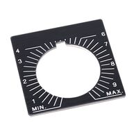 Allen-Bradley 800H Legend Plate 47 X47mm, Potentiometer,Graduated Markings, Grey