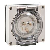 NHP ISO Appliance Inlet, 3 Flat Pins 15A 250V AC, w/o Base, Grey