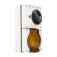 NHP ISO Switched Socket Outlet, 2 Flat Pins + 1 Round Earth 10A 250V AC, w/ Base, RW