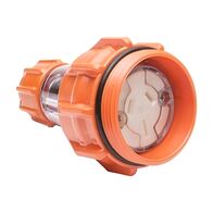 NHP ISO Extension Socket, 3 Flat Pins 15A 250V AC, Electric Orange