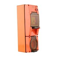 NHP ISO Socket Outlet - RCD, 3 Flat Pins 15A 250V AC, w/ Base, Resistant Orange
