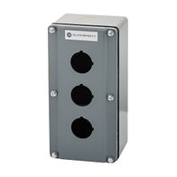 Allen-Bradley 800T Enclosure Die Cast Surface Mount 3 Holes Grey for 30.5mm Pushbutton