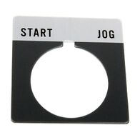Allen-Bradley 800T Legend Plate 46 x 47mm Gray START JOG for 30.5mm Pushbutton