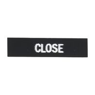 Sprecher and Schuh D7 Legend Plate 30 x 40mm Snap-In Close Black with White Text Close