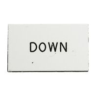 Sprecher and Schuh D7 Legend Plate 30 x 50 mm White with Black Text DOWN for D120 and D7200