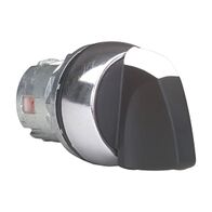 Sprecher and Schuh D7 Selector Switch 22.5mm Head Only Metal STD BLK Knob 2 POS SR from Left