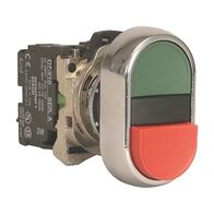 Sprecher and Schuh D7 Multi Function PB 22.5mm COMP Metal 2 POS Blank RD GR Inserts Non ill 1NC 1NO