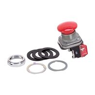 Allen-Bradley 800T PB 30.5mm FS Terminal Guard Mushroom Head Momentary Non Illuminated 1 N.C. Red