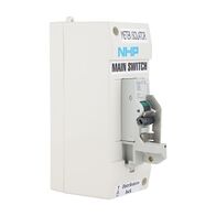 NHP DIN-T Meter Isolator Pole Cover 2 Way DIN-T and 1Pole 63A 6kA MCB D Curve LOCKDIN