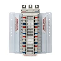 NHP POWERMAX GB Isolation Busbar Chassis DIN-T 250A 72 Way 2Pole Top Feed Red Black