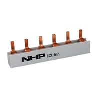 NHP DIN-T Miniature Circuit Breaker Bus Comb 06 Way 1Pole N Pin Type 80A End Feed 130A Centre Feed