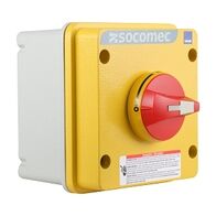 Socomec ISO Enclosed Isolator, IP 65 Aluminium Yellow, Handle - Red, 3P 40A