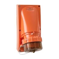 NHP ISO Appliance Inlet, 4 Round Pins 50A 500V AC, w/o Base, Resistant Orange