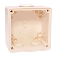 NHP ISO Back Box/Base, 1 Gang - Large 63mm depth, Resistant White