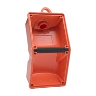 NHP ISO Back Box/Base, 2 Gang (1 x 2) - Pendant 60mm depth, Resistant Orange
