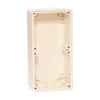 NHP ISO Back Box/Base, 2 Gang (1 x 2) - Large 63mm depth, Resistant White