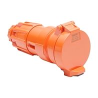 NHP ISO Extension Socket, 3 Round Pins 20A 250V AC, Resistant Orange