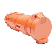 NHP ISO Extension Socket, 4 Round Pins 10A 500V AC, Resistant Orange