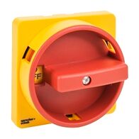 Sprecher and Schuh L7 Handle Disc Padlock Type G RD/YL Screw Fixing Mount 67 x 67mm Engraved OFF ON