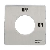 Sprecher and Schuh L2 Cam Switch Ll2A4 Legend Plate 48 x 48mm Off On