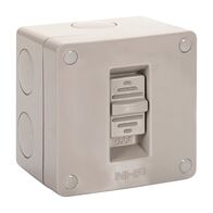 NHP NLINE Surface Switch, Small IP 66 Plastic, 1 Gang, 2 Pole 20A 250V AC