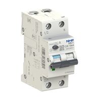 NHP DIN-T Residual Current Breaker RCBO 10kA 1 Pole and Switched Neutral 6A C Curve 10mA Type A